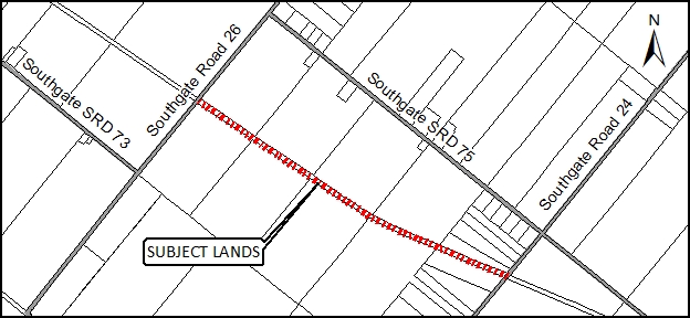 Map of the CP rail trail showing the construction location