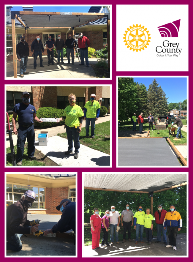Grey County Rotary Clubs Install Sunshades in LTC Communities