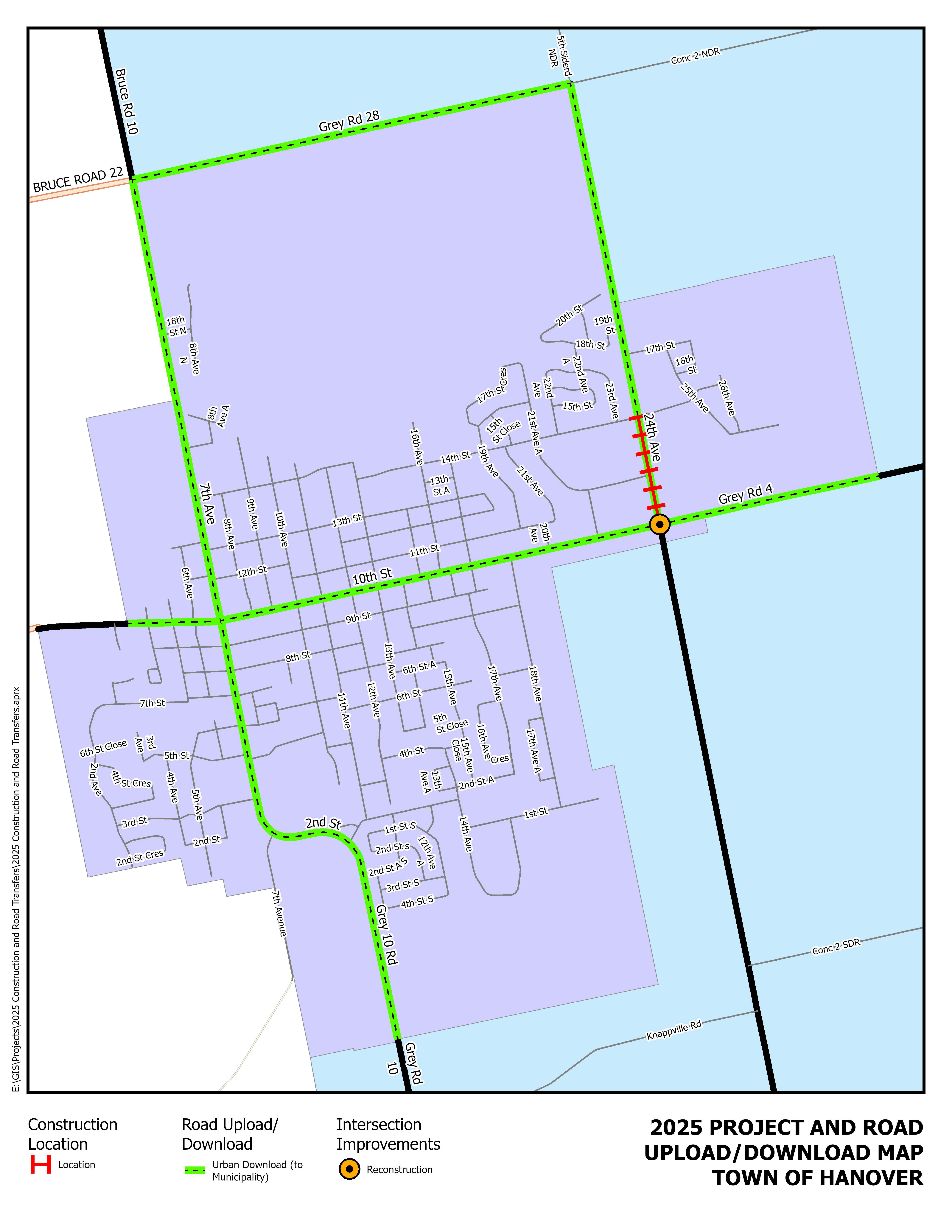 Hanover Construction and Proposed Transfers