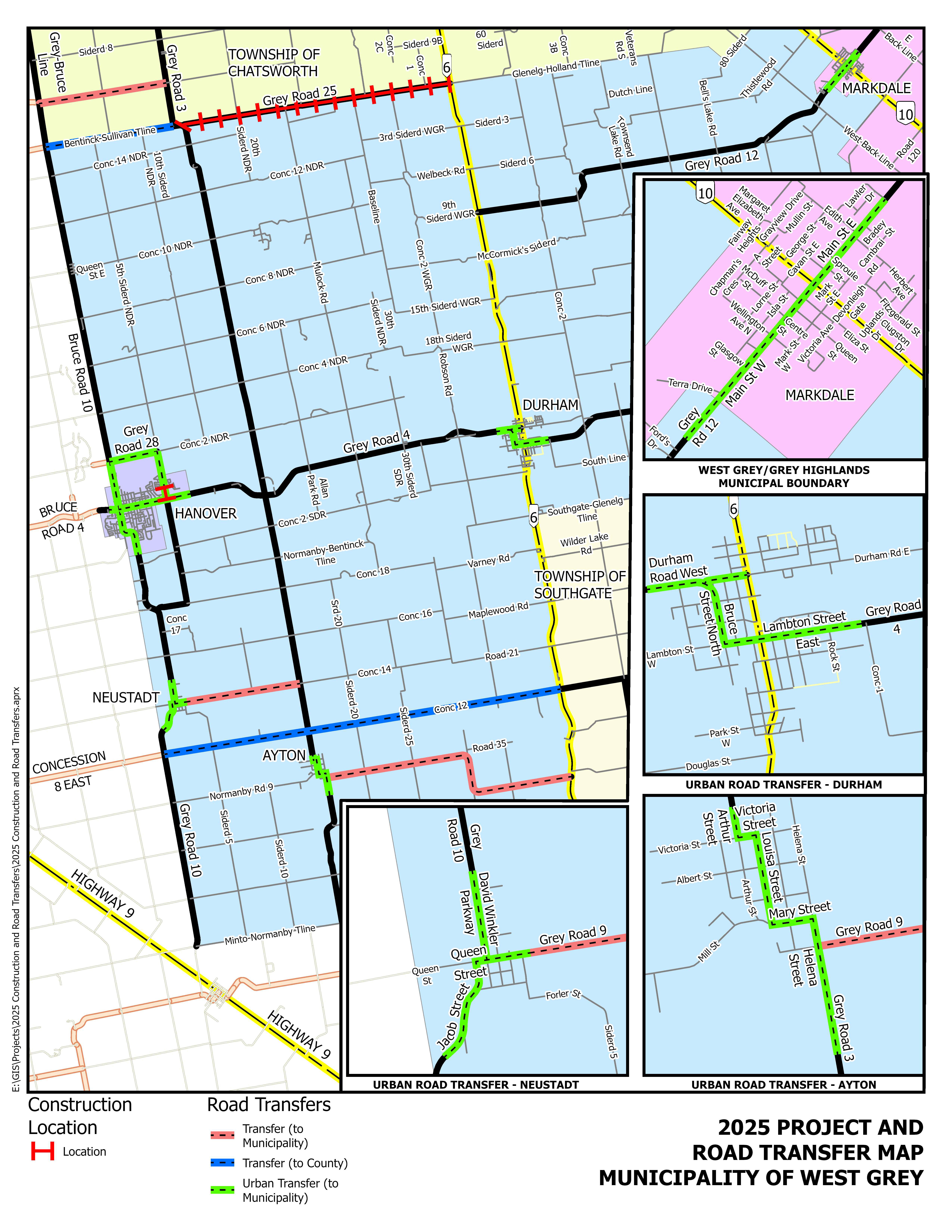 West Grey Construction and Proposed Transfers