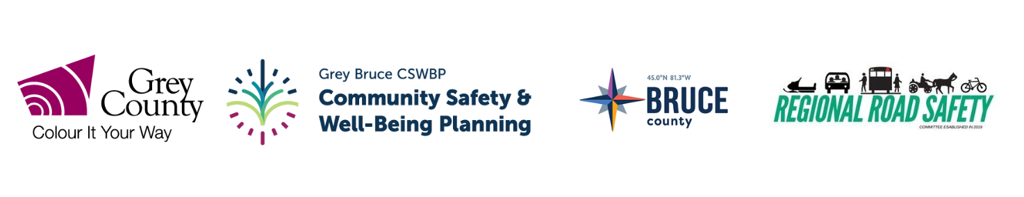 Grey County, Bruce County, CSWBP, road safety logos