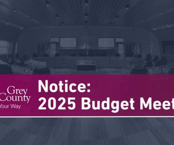 Notice of 2025 Budget Meetings