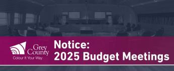 Notice of 2025 Budget Meetings