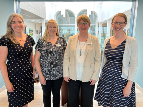 Grey County and YMCA Council Delegation Photo (from left to right - Jen, Sharon, Linda, Savanna