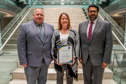 Kevin McNab, Director of Paramedic Services, Teresa Tibbo, Community Paramedic, and Dr. Sunil Mehta, Southwest Ontario Regional Base Hospital Program