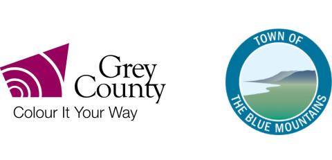 Grey County and Blue Mountains logos