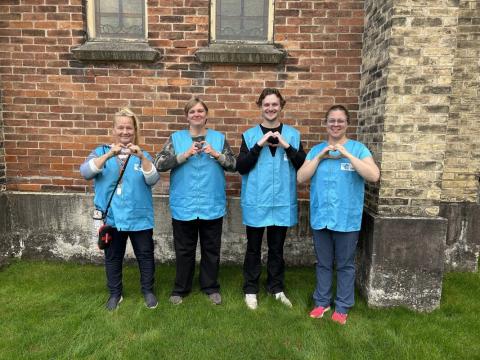 Staff of the Neighbourhood Response Team stand in downtown Owen Sound.  