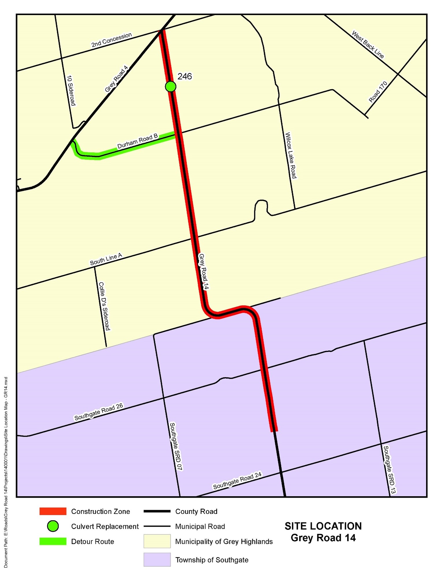 Grey Road 14 Project Map