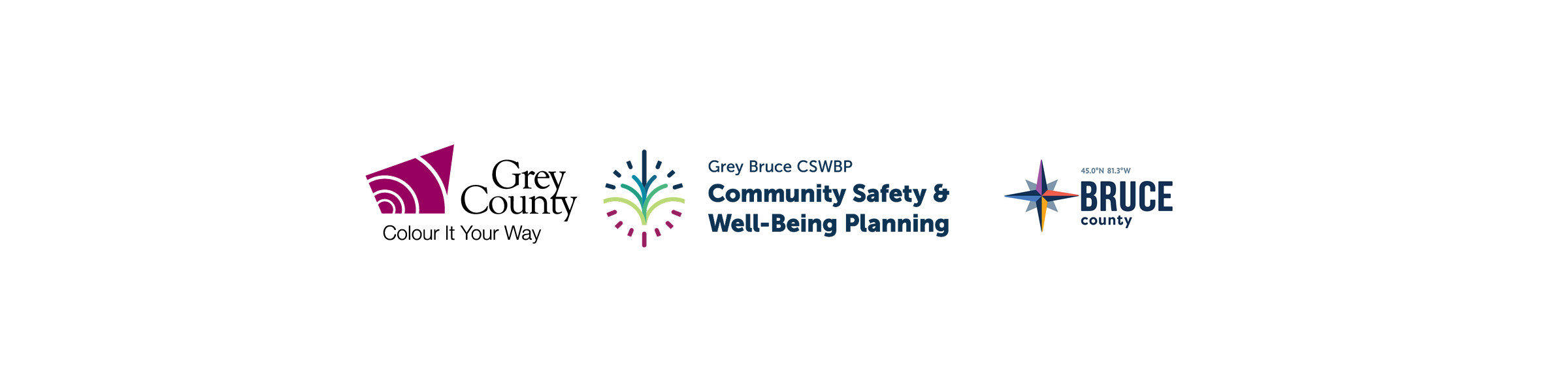 logos of grey bruce and community safety and wellbeing plan