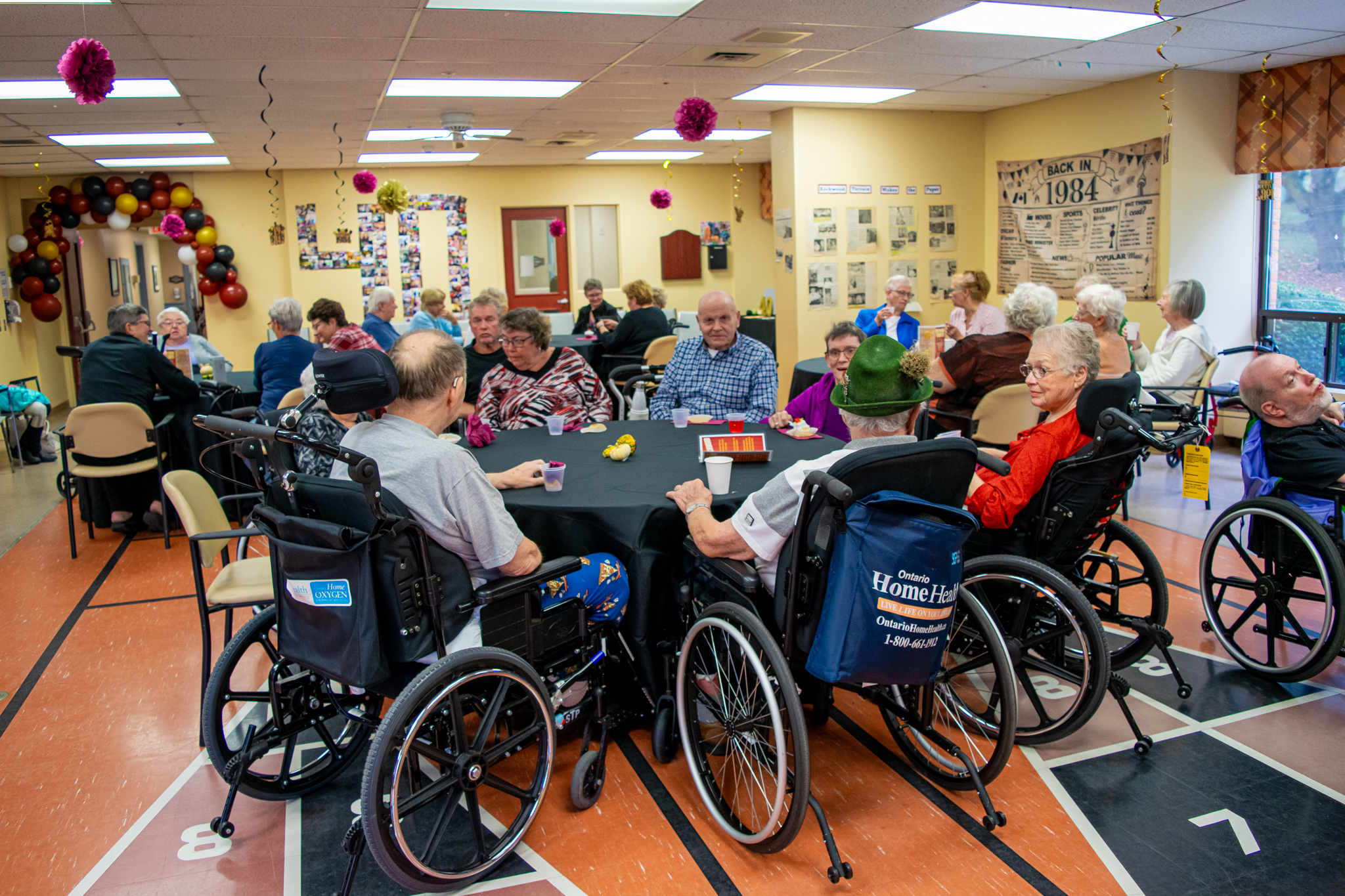 Rockwood Terrace residents and resident family members celebrate together