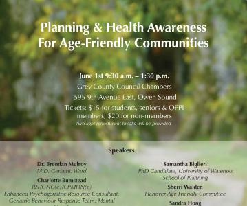 Age-friendly communities event June 1