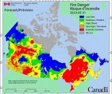 Extreme risk for fire danger in Grey County