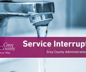 Notice of Service Interruption at the Grey County Administration Building on September 13