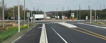 Roundabout Opens at Grey Roads 3 and 4 Improving Safety of Busy Intersection