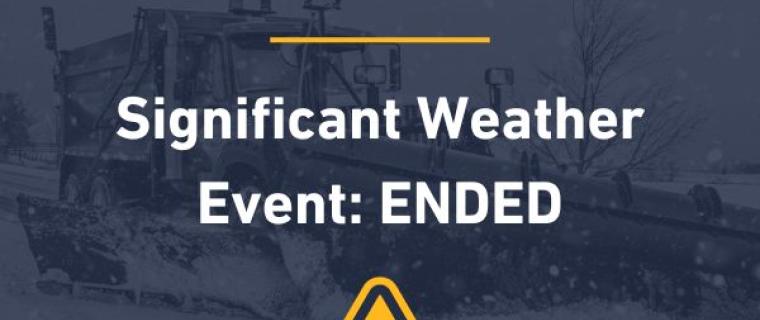 Significant Weather Event Ended December 6