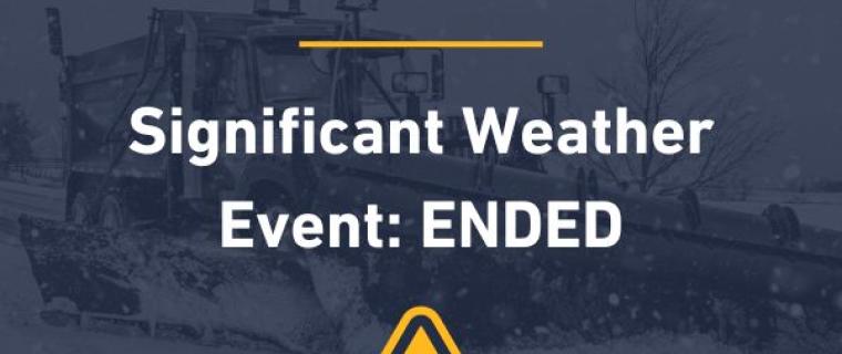 Significant Weather Event Ended February 29