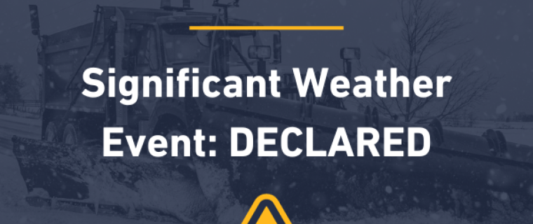 Significant Weather Event Declared January 27