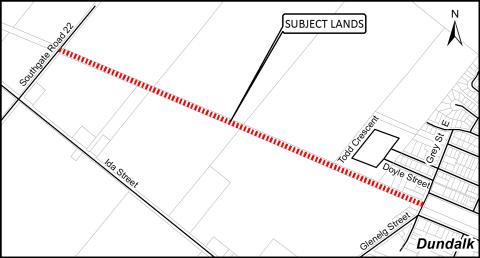 map showing trail construction location.