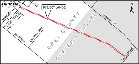 map of trail construction in dundalk