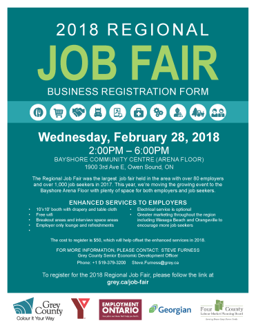 Poster for the 2018 regional Job fair.