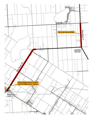 Map of the planned construction.