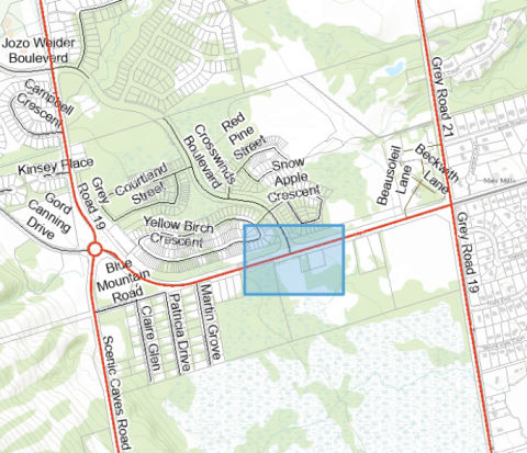 Map showing location of intersection upgrades