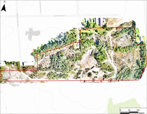 aerial photo of the Durham lands acquired by Grey County for the Rockwood Terrace redevelopment.   aerial photo of the Durham lands acquired by Grey County for the Rockwood Terrace redevelopment.