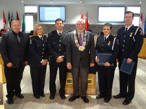 Kevin McNab, Jeff Adams, Wendy Bieman, Warden Haliday, Diana Graham and Rick Trombley