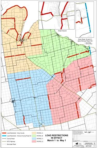 Reduced Load Restrictions Map