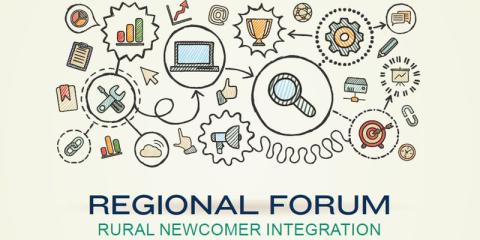 Regional forum poster with icons