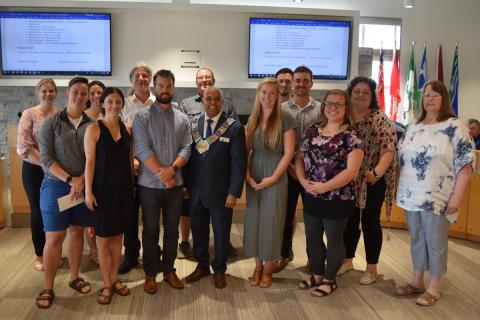 Starter Company Plus participants with B.E.C. staff and Warden Hicks