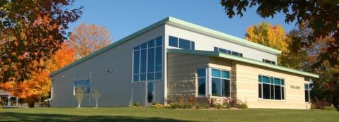 Grey Highlands public library as seen from the front lawn.