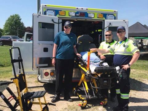 Grey County Paramedics with display at Keady Market