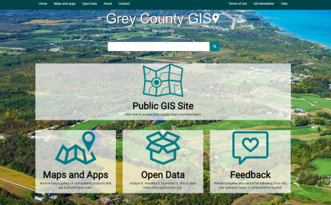 Screenshot of the new maps dot grey dot ca homepage.