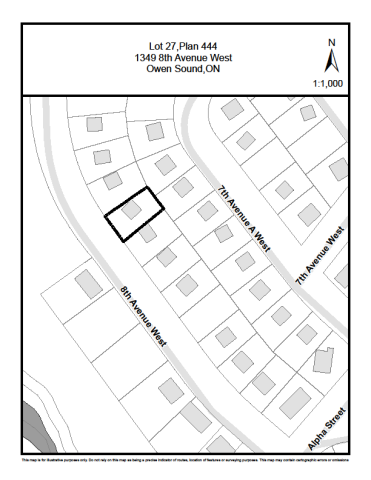 Image showing residential property location on 8th avenue west in Owen Sound