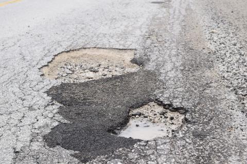 pot hole filled with water