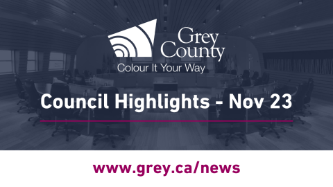 November 23 Council Highlights slide