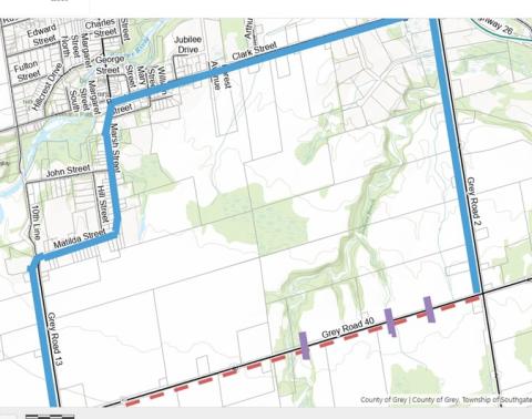 Grey Road 40 culvert road closure