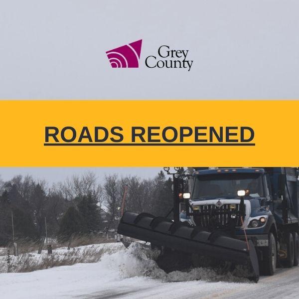 Grey County Roads Reopening December 25 Grey County